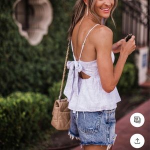 A&F tie back cami